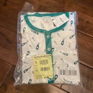 Cotton Henley champagne pajama set